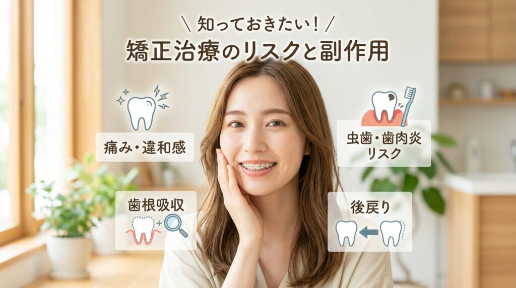 矯正治療に伴う一般的なリスクや副作用について